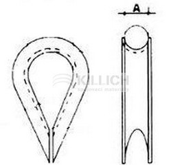 Srdcovka pre lano DIN 6899A